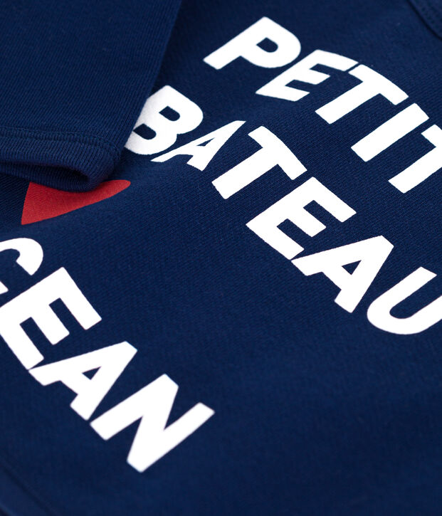 Sweat b&eacute;b&eacute; en coton, uni bleu fonc&eacute;