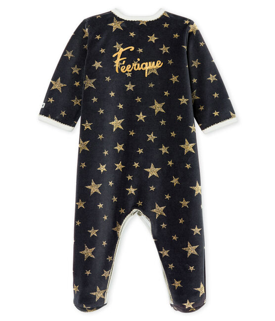 Fluwelen slaappakje babymeisje grijs CAPECOD/geel OR