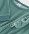 Robe manches longues en bouclette velours unie enfant fille vert BRUT