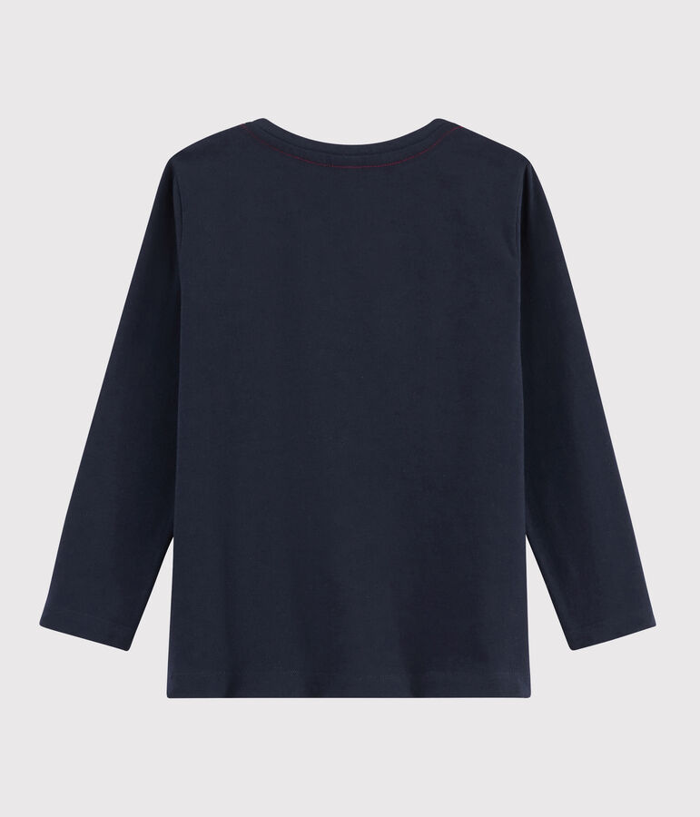 T-shirt met zeefdruk jongens kinderen blauw