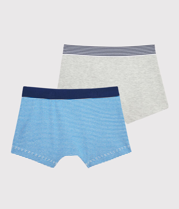 Set van 2 boxershorts voor jongens met milleraies strepen multicouleur
