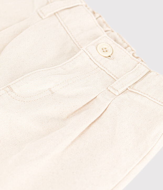 Denim babybroek beige