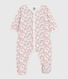 Pyjama bébé en velours imprimé fleuri