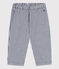 Pantalon bébé en toile rayée bleu MEDIEVAL/blanc MARSHMALLOW