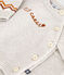 Ensemble 2 pièces bébé en tricot, imprimé "P'tit Cœur" beige MONTELIMAR/blanc MULTICO