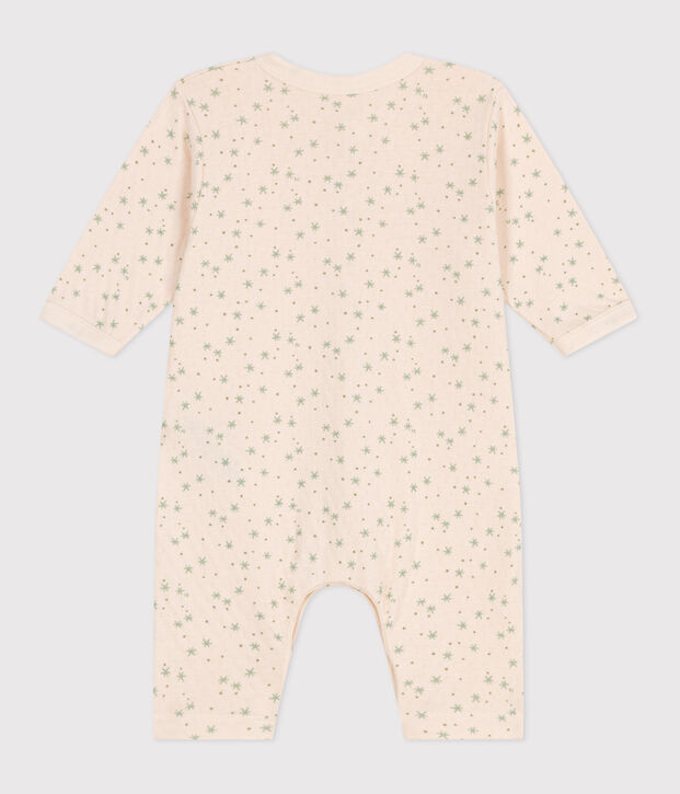 Katoenen babypakje met sterretjesprint ecru/multicouleur