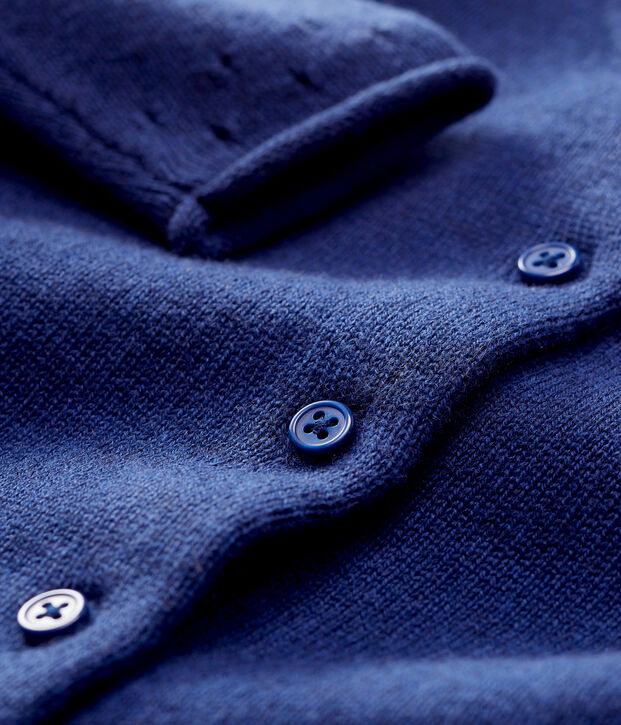 Cardigan van tricot baby. blauw