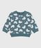 Sweatshirt bébé en coton imprimé ours gris GOBELIN/ MULTICO