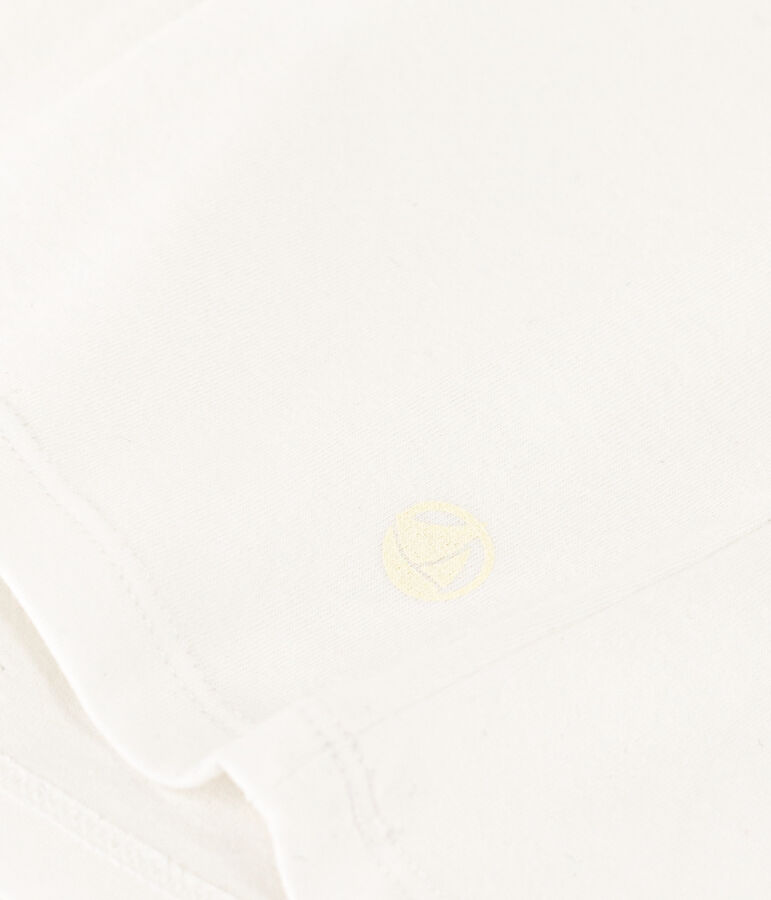 Le Droit, T-shirt met korte mouw en V-hals van dunne jersey voor dames wit ECUME