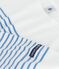 Katoenen T-shirt met lange mouwen en matrozenstreepjes voor dames wit MARSHMALLOW/blauw ALASKA