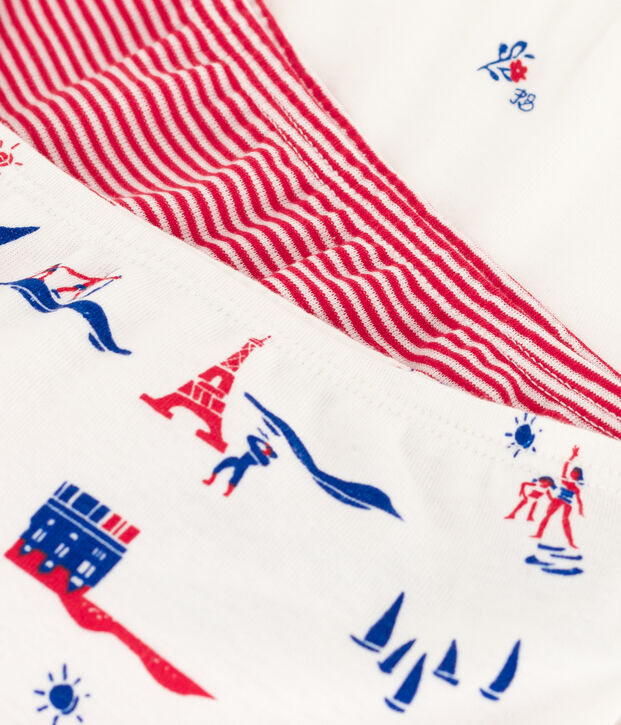Set van 3 katoenen hipsters met Parijs-print voor meisjes multicouleur