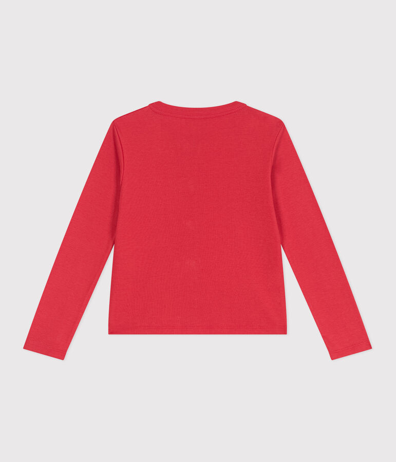 Cardigan enfant en coton uni rouge