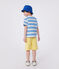 Katoenen kinder-T-shirt met korte mouw en streepjes blauw ALASKA/ AVALANCHE