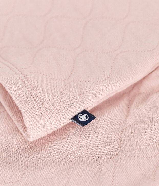 Ensemble 2 pi&egrave;ces en tubique matelass&eacute; b&eacute;b&eacute; rose