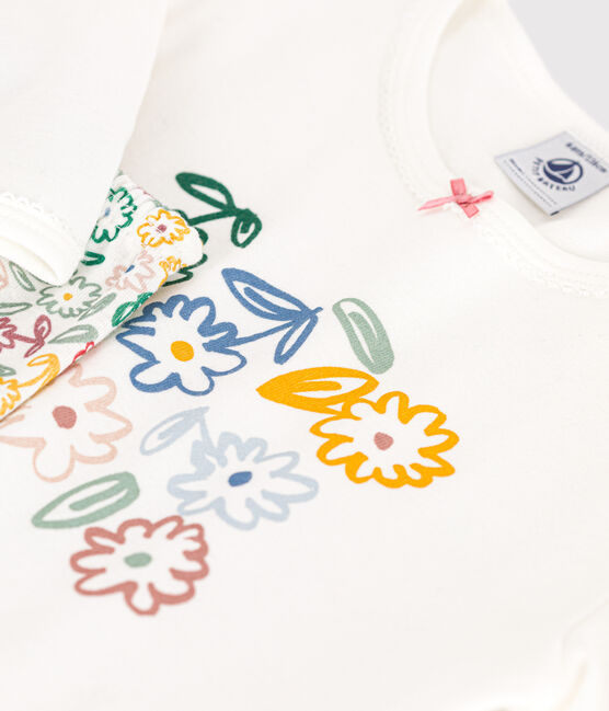 Pyjama en coton enfant blanc MARSHMALLOW/blanc MULTICO