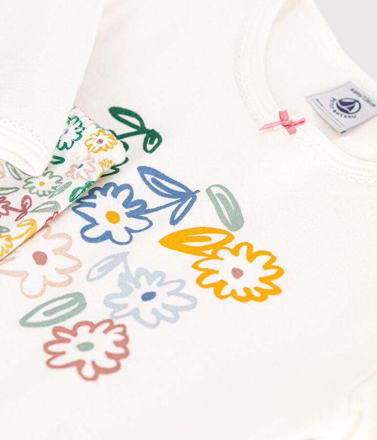 Katoenen pyjama voor kinderen wit/multicouleur