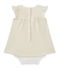 Gestreept bodyjurkje voor babymeisjes wit MARSHMALLOW/geel DORE