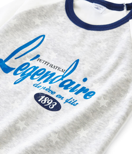 Pyjama petit garçon en velours bleu SMOKING/blanc MULTICO