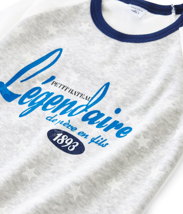 Fluwelen jongenspyjama blauw/multicouleur