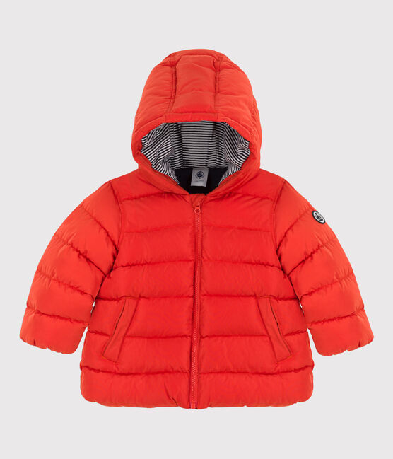 Gerecycleerd donsjasje voor baby's oranje CASIMIR