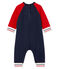 Combinaison longue bébé garçon en molleton bleu SMOKING/rouge TERKUIT