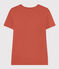 L'Iconique, effen katoenen T-shirt voor dames bruin FAMEUX