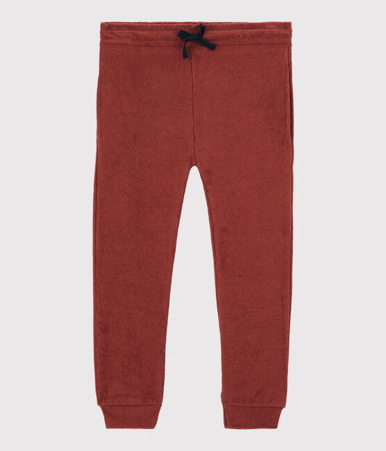 Broek in badstof voor meisjes bruin OMBRIE