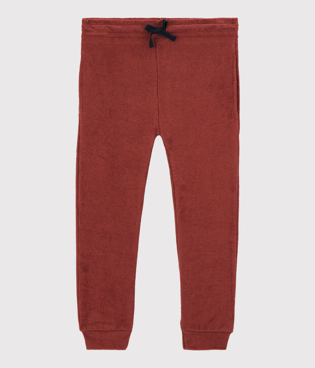 Pantalon en bouclette &eacute;ponge enfant fille marron