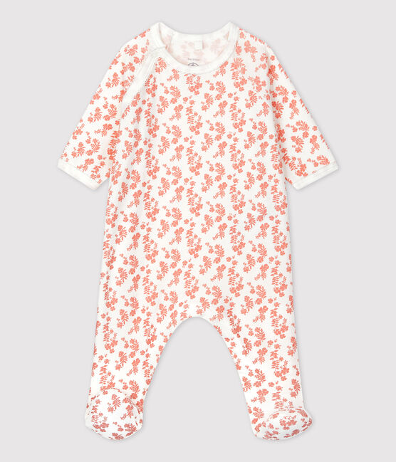 Dors-bien bébé en coton biologique blanc MARSHMALLOW/ PAPAYE