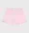 Short enfant en coton uni rose clair
