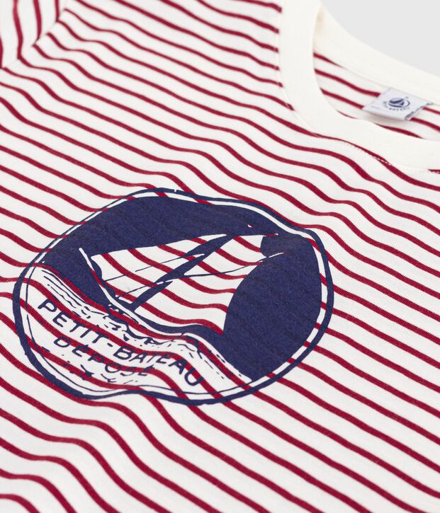 Katoenen dames-T-shirt met korte mouwen - Le Droit rood/rood