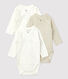 Set van 3 babybody's in biokatoen