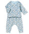 Ensemble trois pièces bébé garçon en côte blanc MARSHMALLOW/blanc MULTICO