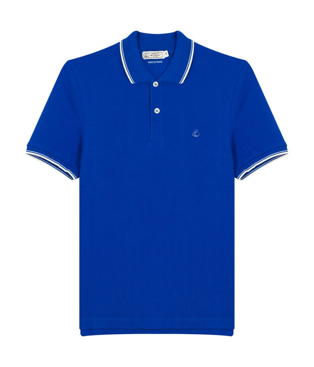 Herenpolo met korte mouwen blauw