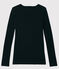 T-shirt col V iconique en coton Femme noir NOIR