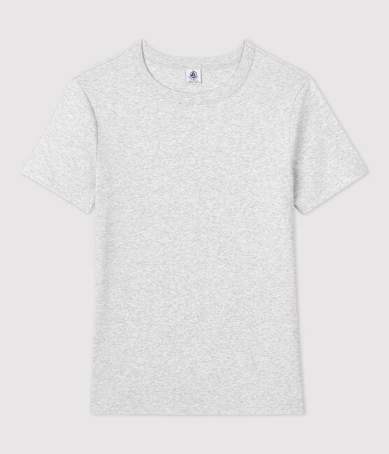 Tijdloos dames-T-shirt met ronde hals in biokatoen grijs BELUGA CHINE