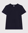Tee-shirt Femme Le Droit en coton uni bleu SMOKING