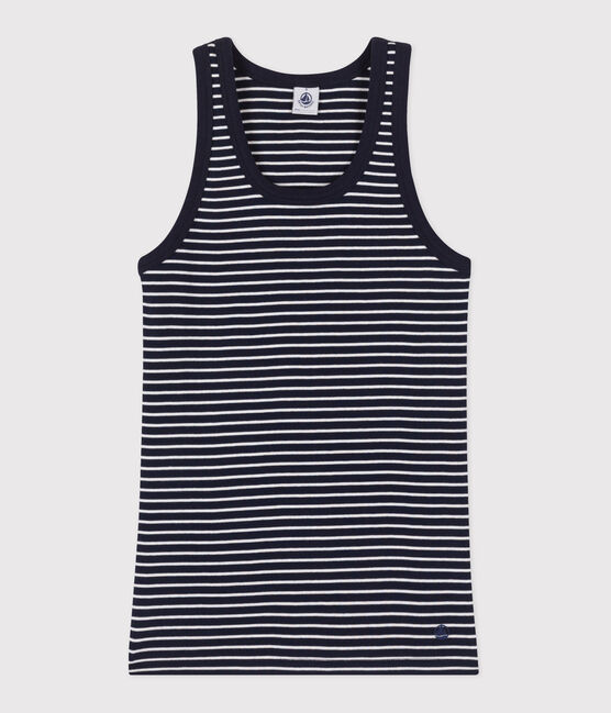 Débardeur Femme l'Iconique en coton rayé bleu SMOKING/blanc MARSHMALLOW