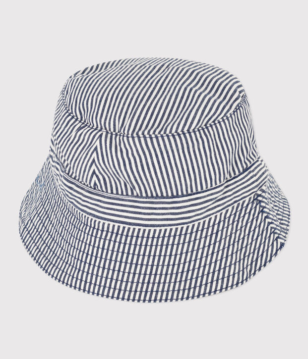 Bob ray&eacute; enfant gar&ccedil;on en serge bleu/blanc