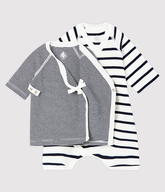 Set kimonorompertje en brassière baby van gebreide stof variante 1