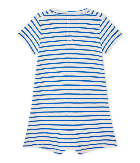 Combicourt bébé garçon marinière blanc FETA/bleu PERSE