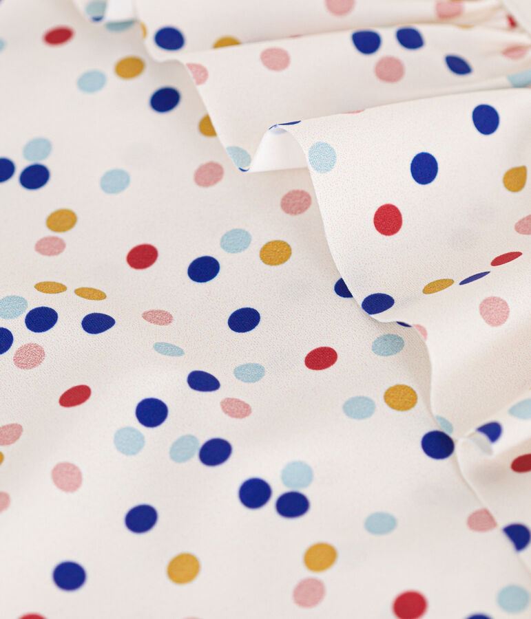 Meisjesbadpak uit 1 stuk met print wit/multicouleur