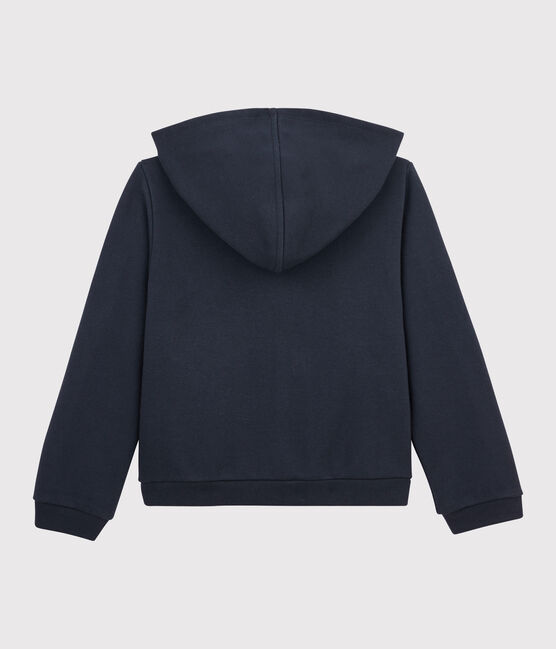 Molton sweatshirt met capuchon voor meisjes blauw SMOKING