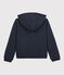 Molton sweatshirt met capuchon voor meisjes blauw SMOKING