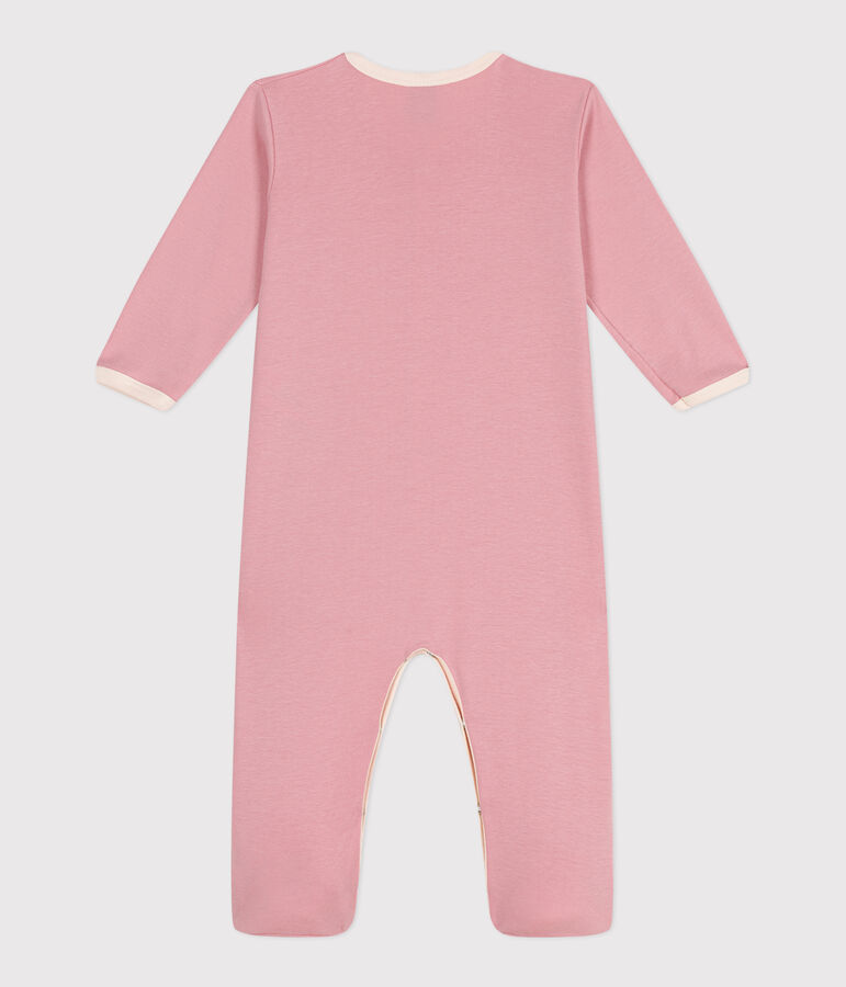 Effen katoenen babypyjama roze