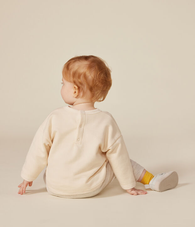 Sweatshirt en molleton b&eacute;b&eacute; &eacute;cru