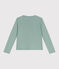 Cardigan enfant en coton uni vert PAUL
