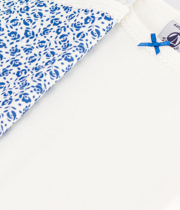 Set van 2 katoenen hemdjes met bandjes en bloemetje voor kinderen multicouleur