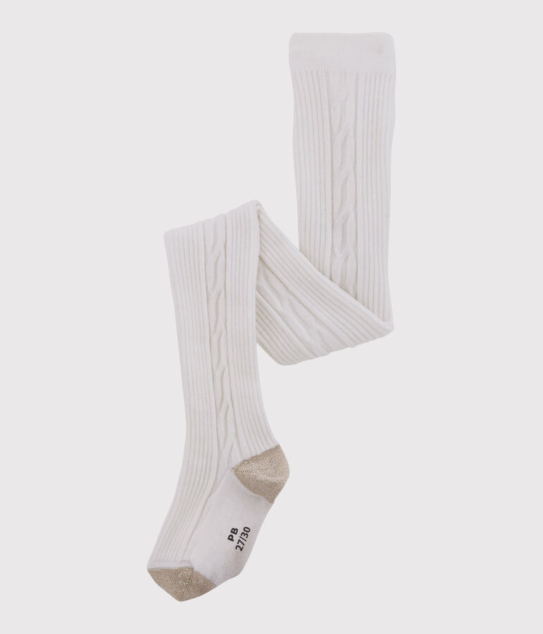 Collant chaud enfant fille blanc