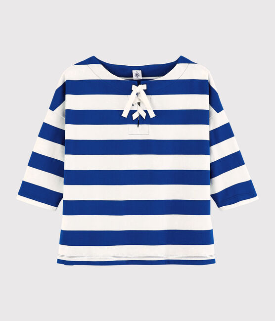 Marinière Femme bleu SURF/blanc MARSHMALLOW